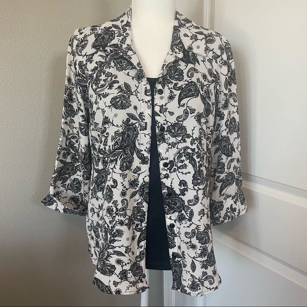 Rebecca Malone paisley print two in one top